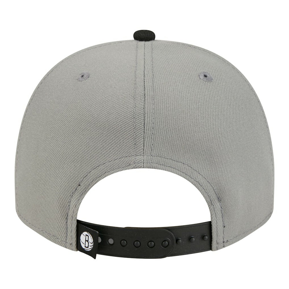 Brooklyn Nets Injection Cartoon Logo A-Frame 9FIFTY Adjustable Hat Gray | New Era