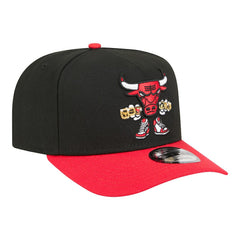 Chicago Bulls Injection Cartoon Logo A-Frame 9FIFTY Adjustable Hat Black | New Era Near Me