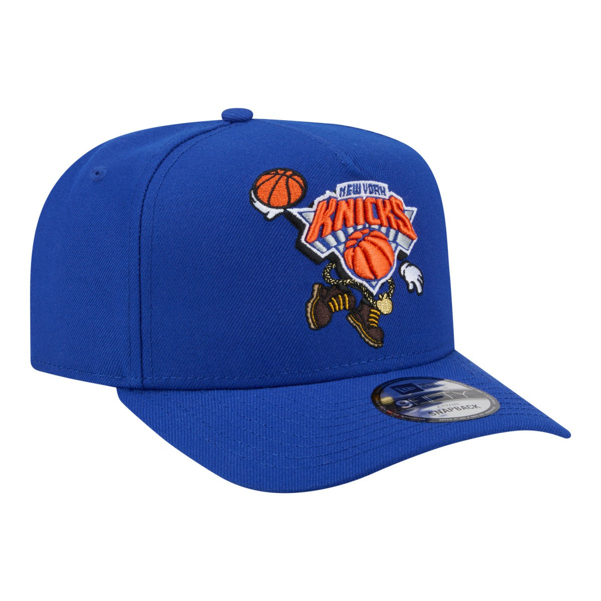 New York Knicks Injection Cartoon Logo A-Frame 9FIFTY Adjustable Hat Blue | New Era online