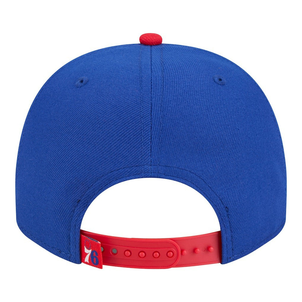 Philadelphia 76ers Injection Cartoon Logo A-Frame 9FIFTY Adjustable Hat Royal | New Era US