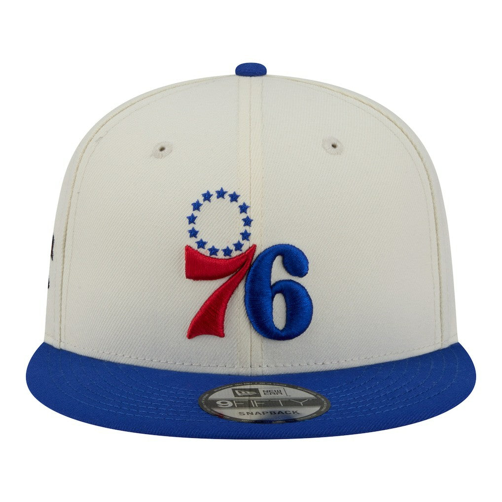 Philadelphia 76ers Injection Localized 9FIFTY Snapback Hat White | New Era Lifestyle