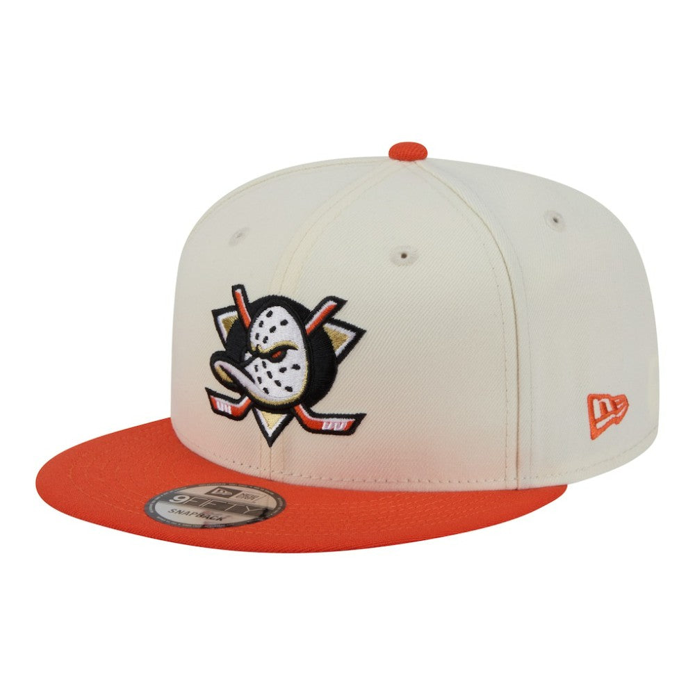 Anaheim Ducks New Era Injection Localized Two-Tone 9FIFTY Snapback Hat - White/Orange - NHL 203293137