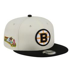 Boston Bruins New Era Injection Localized Two-Tone 9FIFTY Snapback Hat - White/Black - NHL 203293138