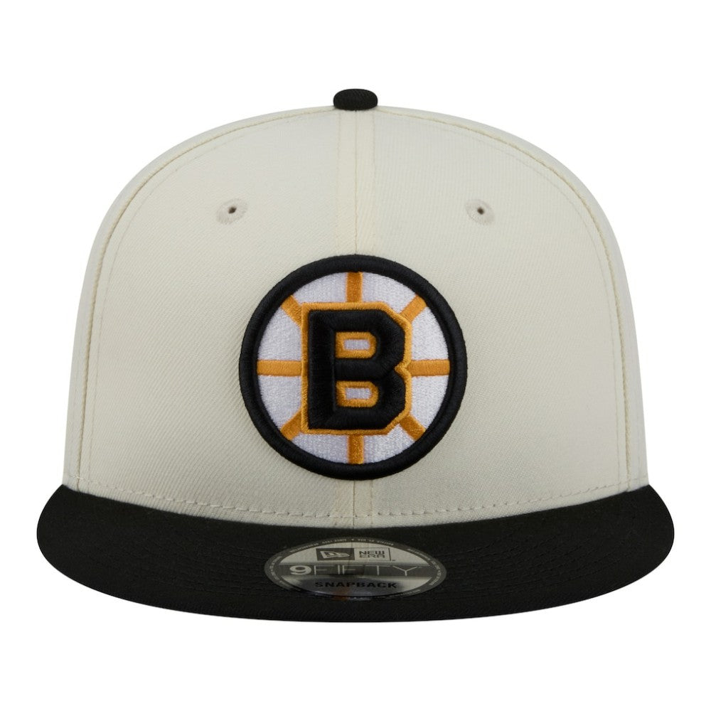 Boston Bruins New Era Injection Localized Two-Tone 9FIFTY Snapback Hat - White/Black - NHL 203293138