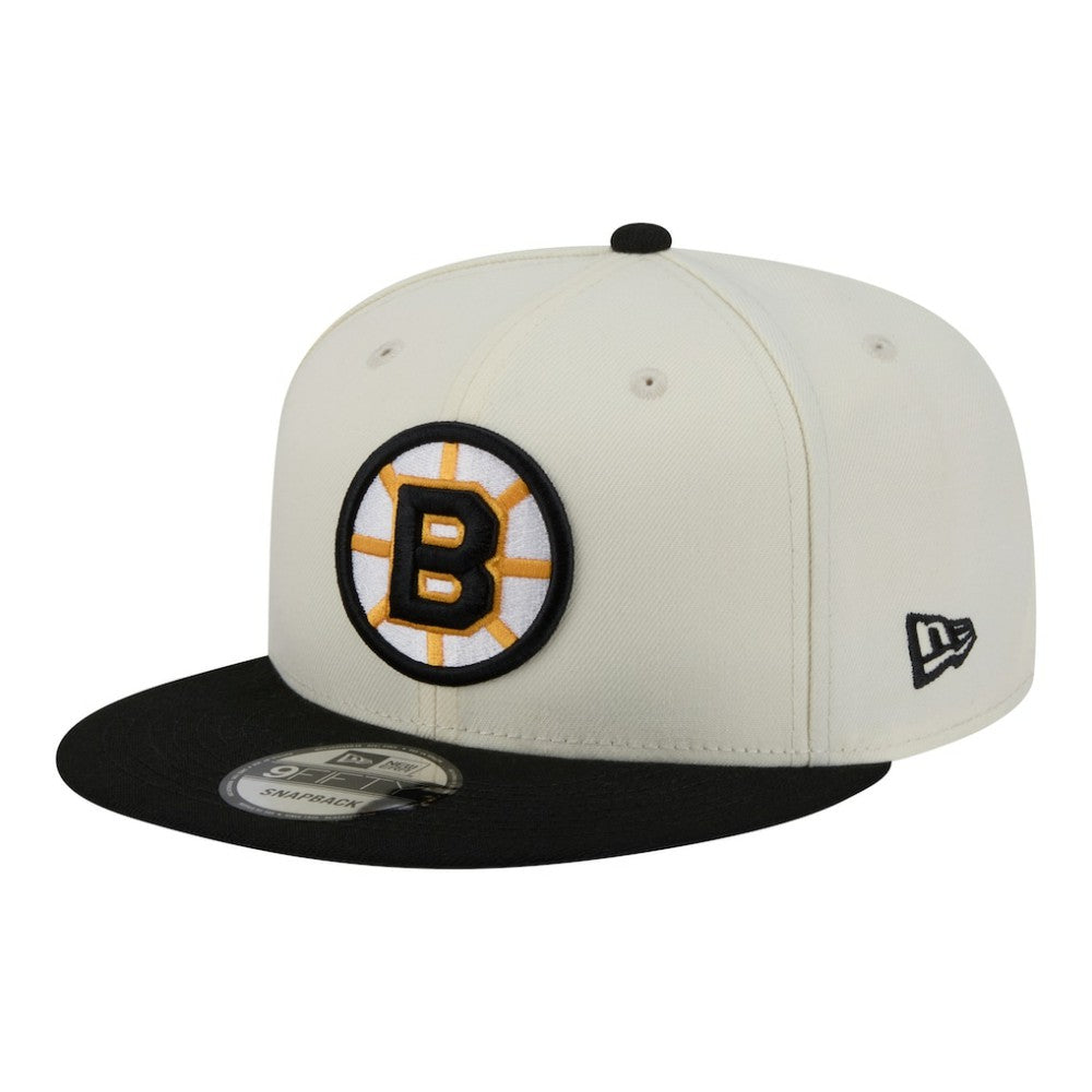 Boston Bruins New Era Injection Localized Two-Tone 9FIFTY Snapback Hat - White/Black - NHL 203293138