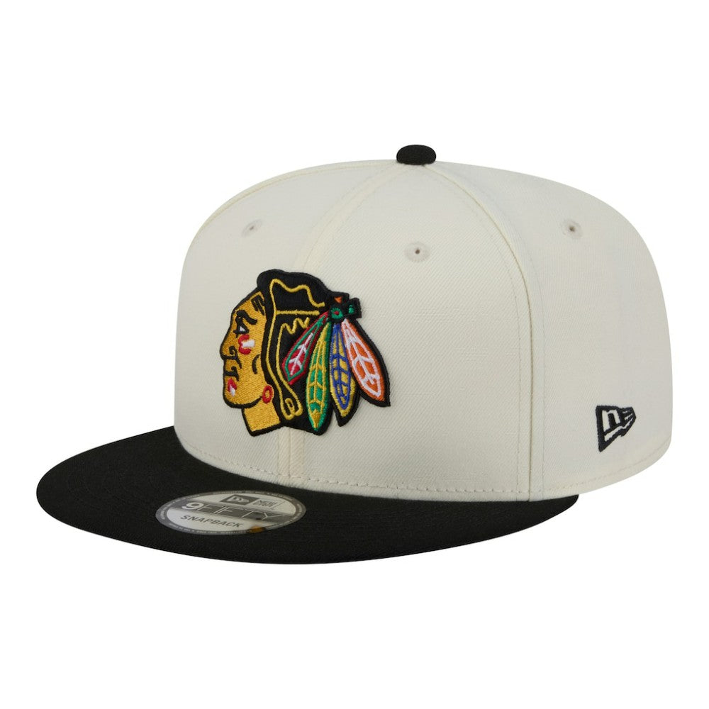 Chicago Blackhawks New Era Injection Localized Two-Tone 9FIFTY Snapback Hat - White/Black - NHL 203293139