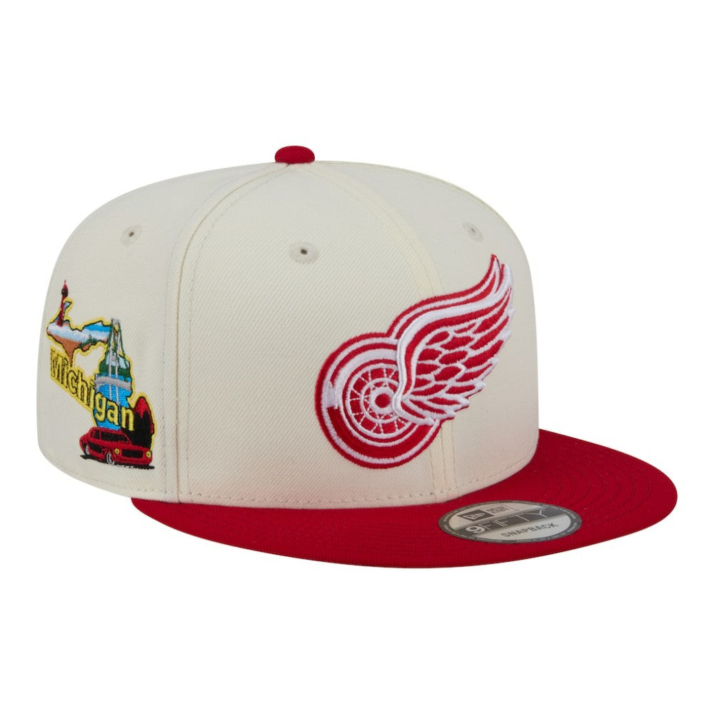 Detroit Red Wings New Era Injection Localized Two-Tone 9FIFTY Snapback Hat - White/Red - NHL 203293145