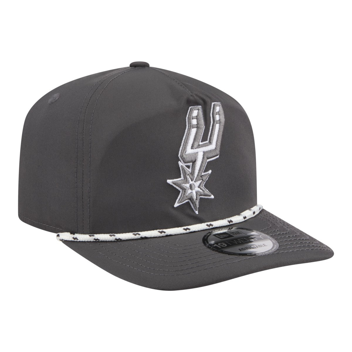 San Antonio Spurs Tonal Rope 19TWENTY Adjustable Hat Graphite | New Era US