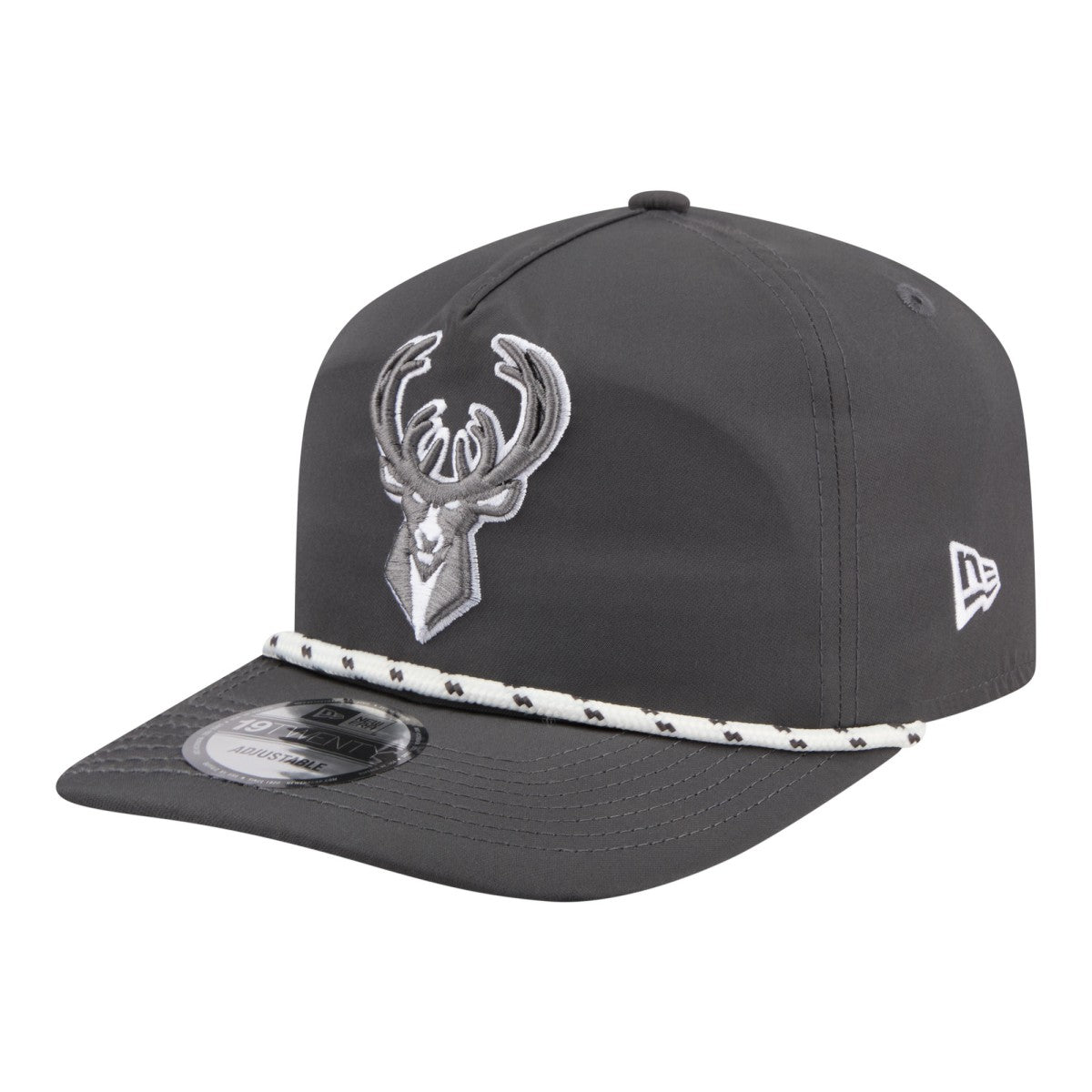 Milwaukee Bucks Tonal Rope 19TWENTY Adjustable Hat Graphite | New Era Lifestyle