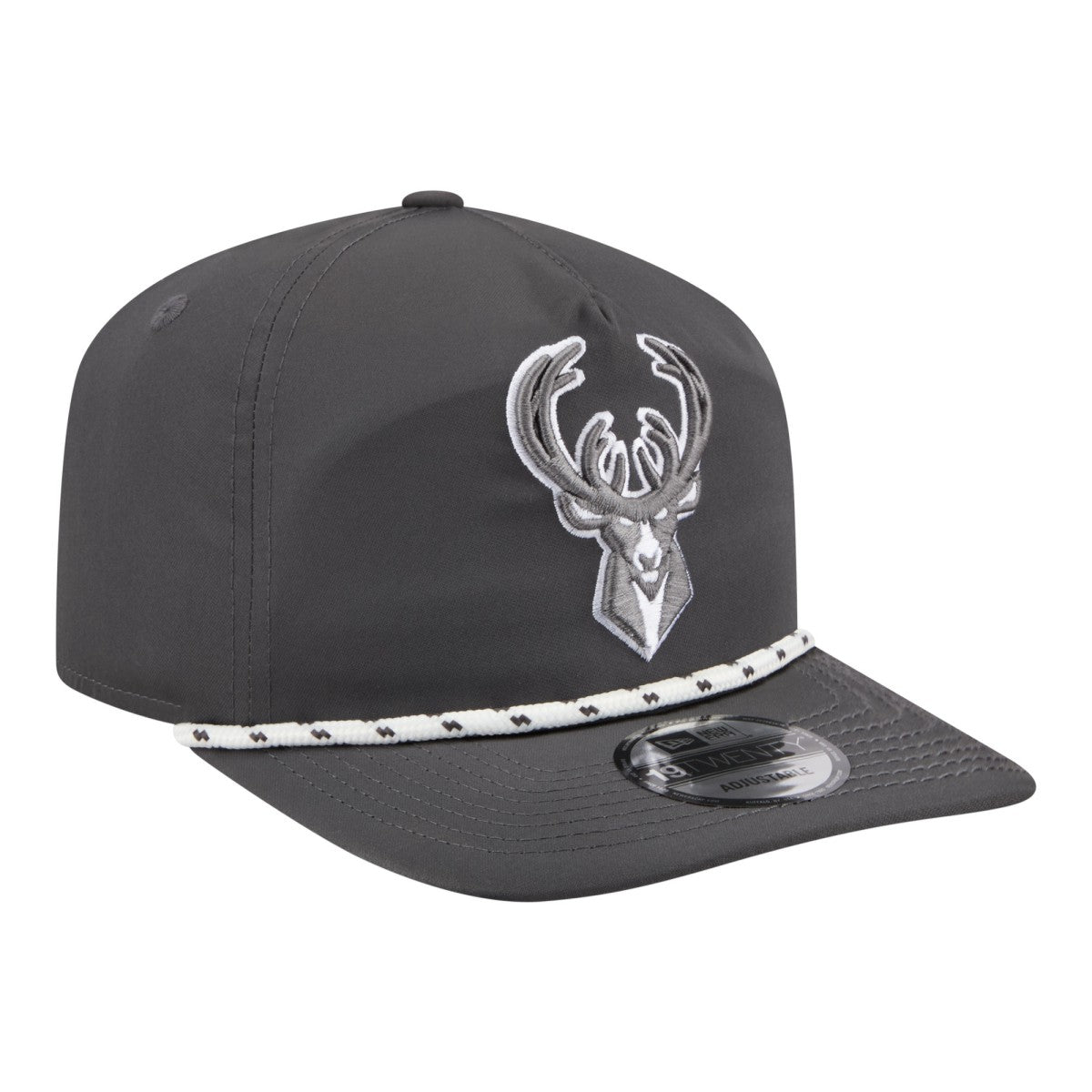 Milwaukee Bucks Tonal Rope 19TWENTY Adjustable Hat Graphite | New Era Lifestyle