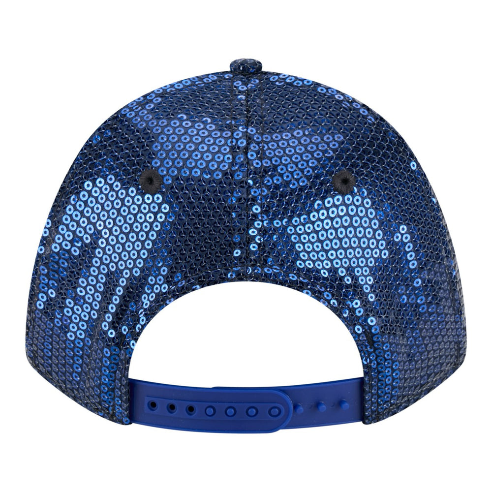 New York Knicks Women's Sequin M-Crown 9FORTY Adjustable Hat Blue | New Era
