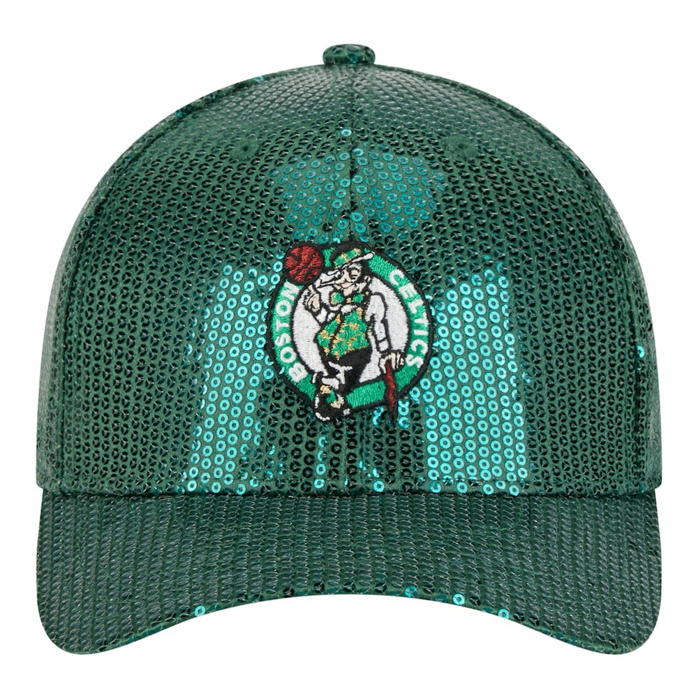 Boston Celtics Women's Sequin M-Crown 9FORTY Adjustable Hat Kelly Green | New Era online
