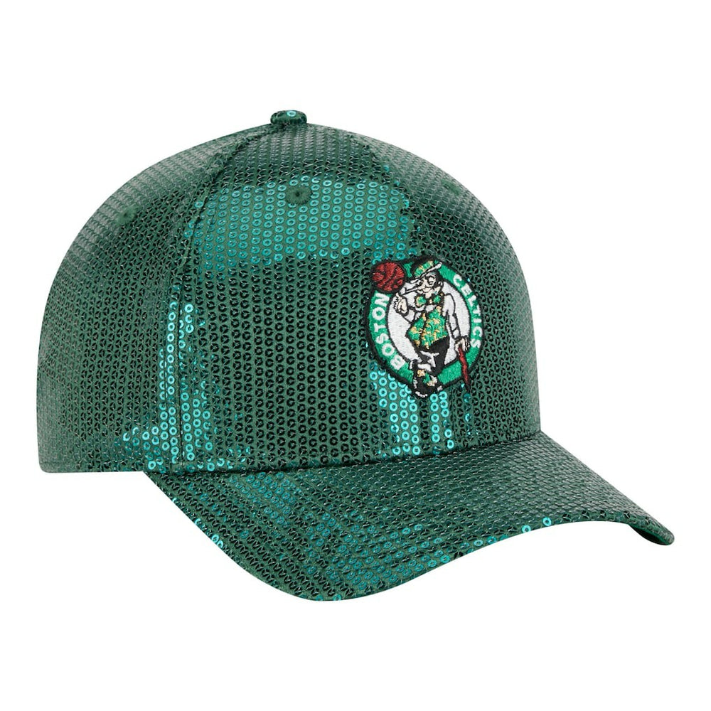 Boston Celtics Women's Sequin M-Crown 9FORTY Adjustable Hat Kelly Green | New Era online