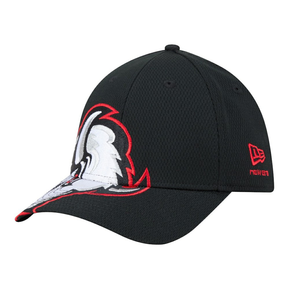 Buffalo Sabres New Era Oversized Logo M-Crown Flex 39THIRTY Hat - Black - NHL 203294102