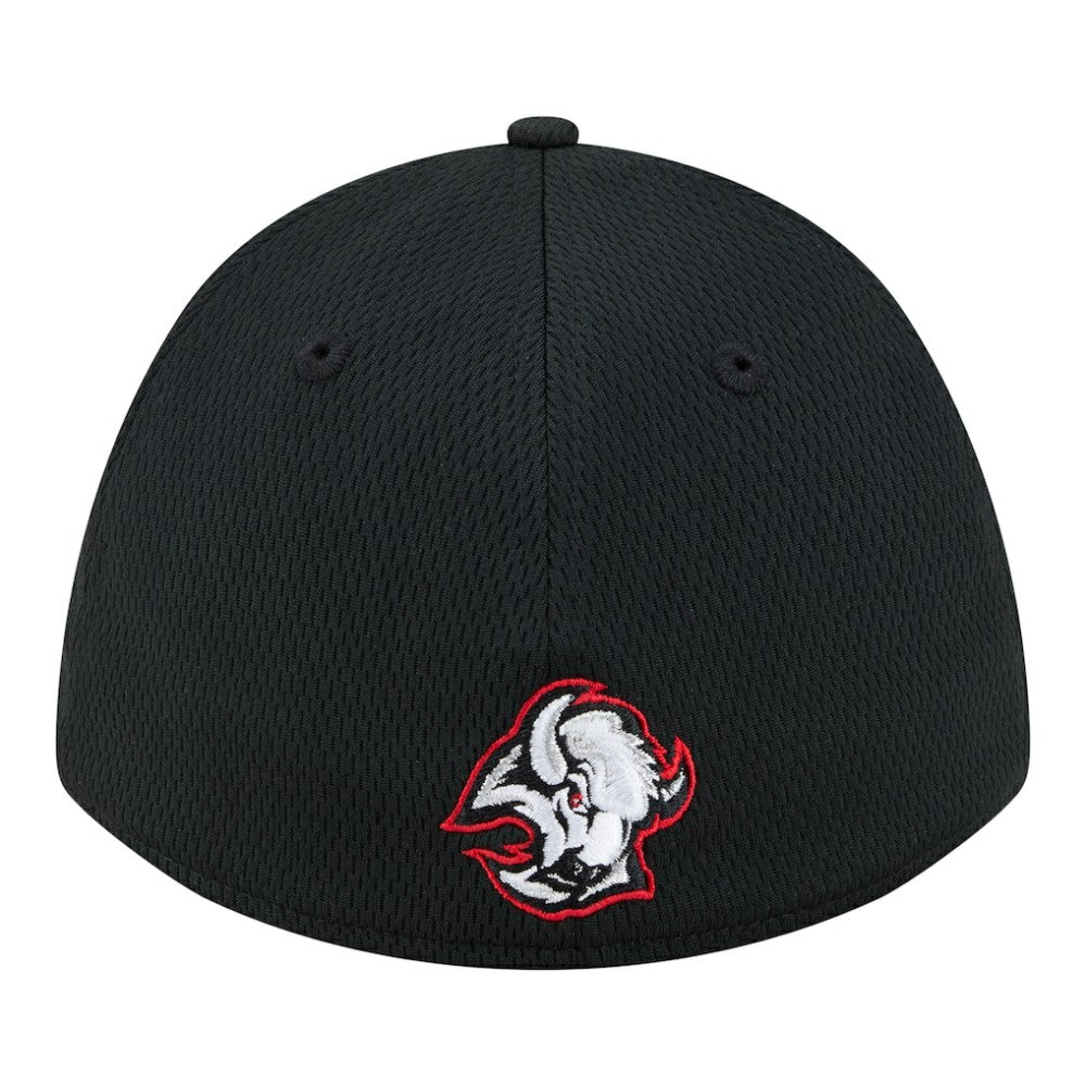 Buffalo Sabres New Era Oversized Logo M-Crown Flex 39THIRTY Hat - Black - NHL 203294102