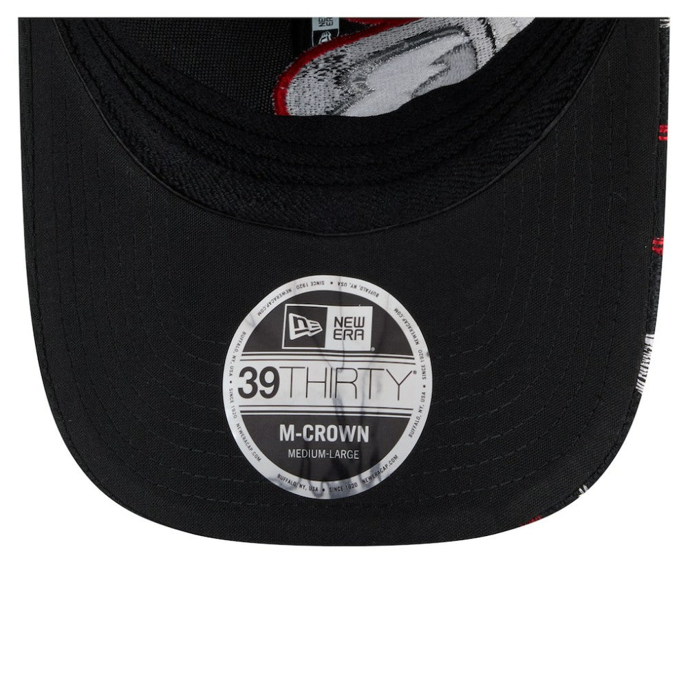 Buffalo Sabres New Era Oversized Logo M-Crown Flex 39THIRTY Hat - Black - NHL 203294102