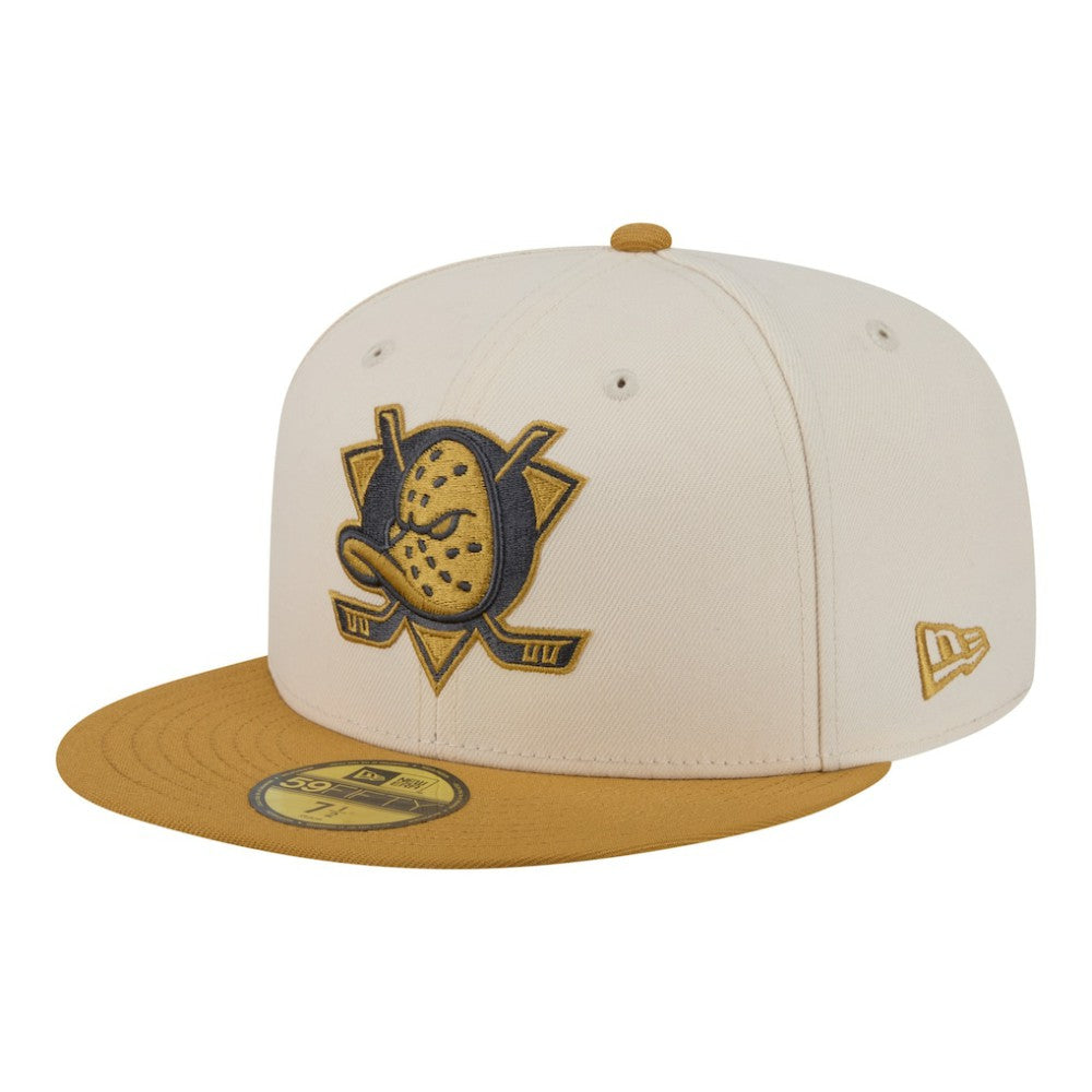 Anaheim Ducks New Era Colorpack Two-Tone 59FIFTY Fitted Hat - Cream/Tan - NHL 203294170