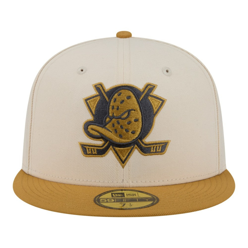 Anaheim Ducks New Era Colorpack Two-Tone 59FIFTY Fitted Hat - Cream/Tan - NHL 203294170