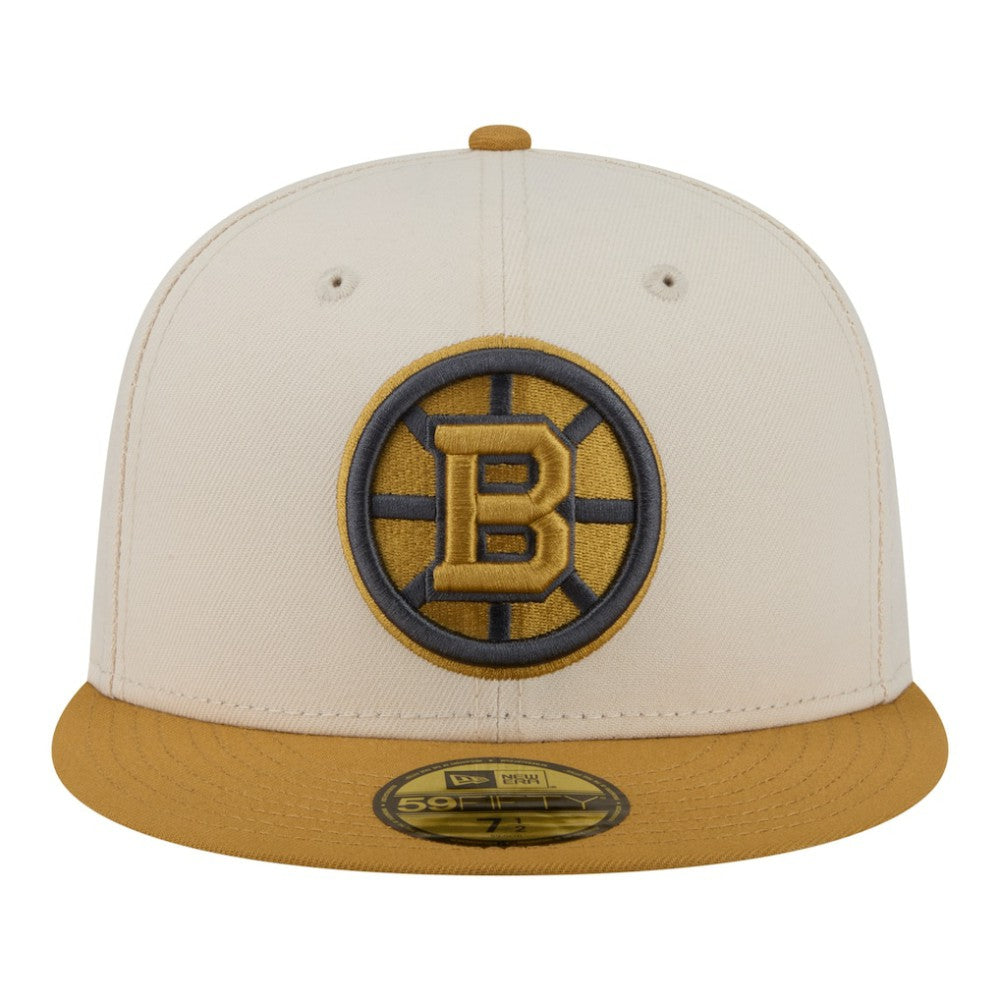 Boston Bruins New Era Colorpack Two-Tone 59FIFTY Fitted Hat - Cream/Tan - NHL 203294172