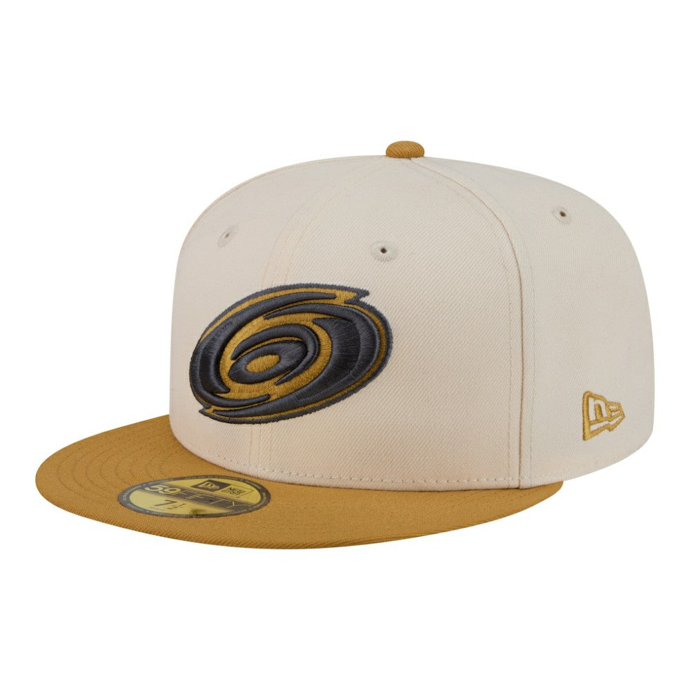 Carolina Hurricanes New Era Colorpack Two-Tone 59FIFTY Fitted Hat - Cream/Tan - NHL 203294176