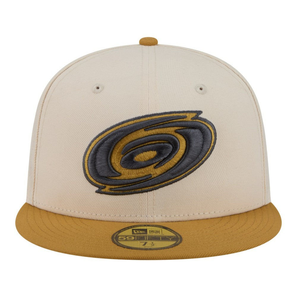 Carolina Hurricanes New Era Colorpack Two-Tone 59FIFTY Fitted Hat - Cream/Tan - NHL 203294176