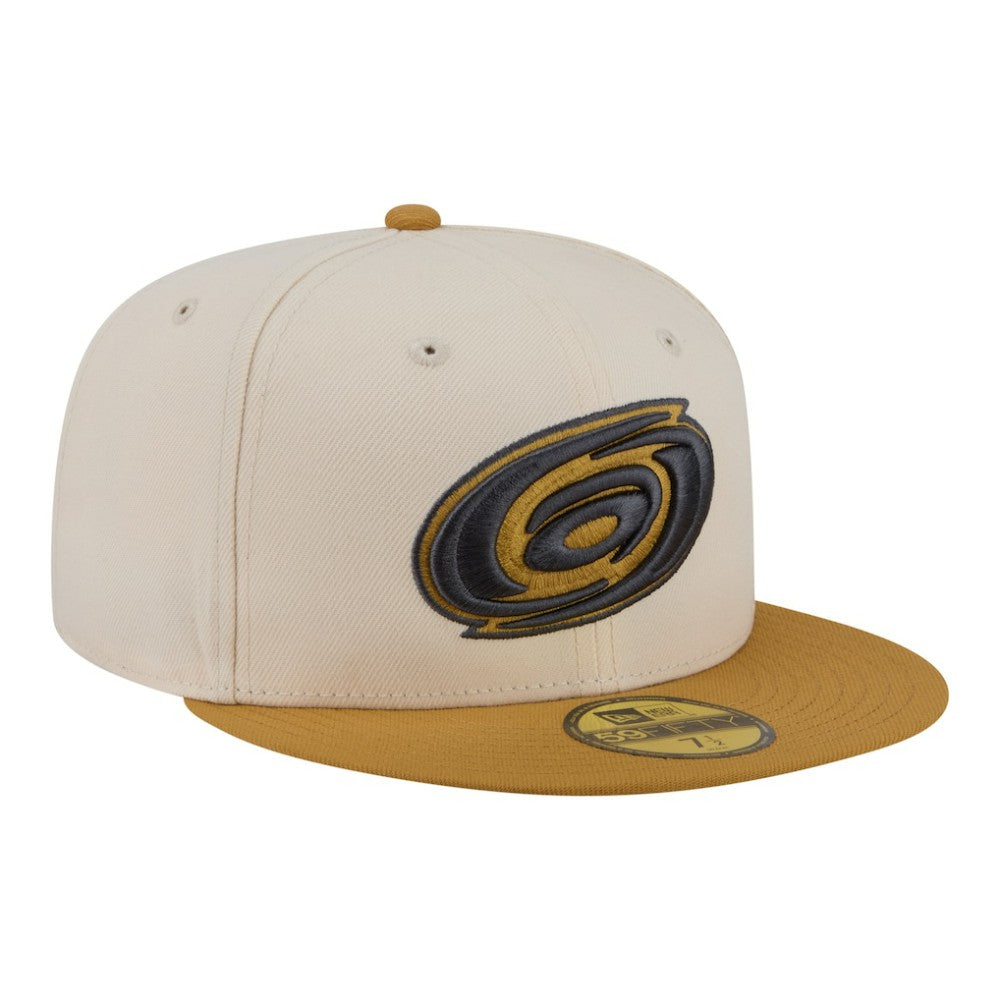Carolina Hurricanes New Era Colorpack Two-Tone 59FIFTY Fitted Hat - Cream/Tan - NHL 203294176