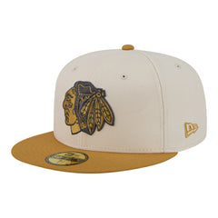 Chicago Blackhawks New Era Colorpack Two-Tone 59FIFTY Fitted Hat - Cream/Tan - NHL 203294177