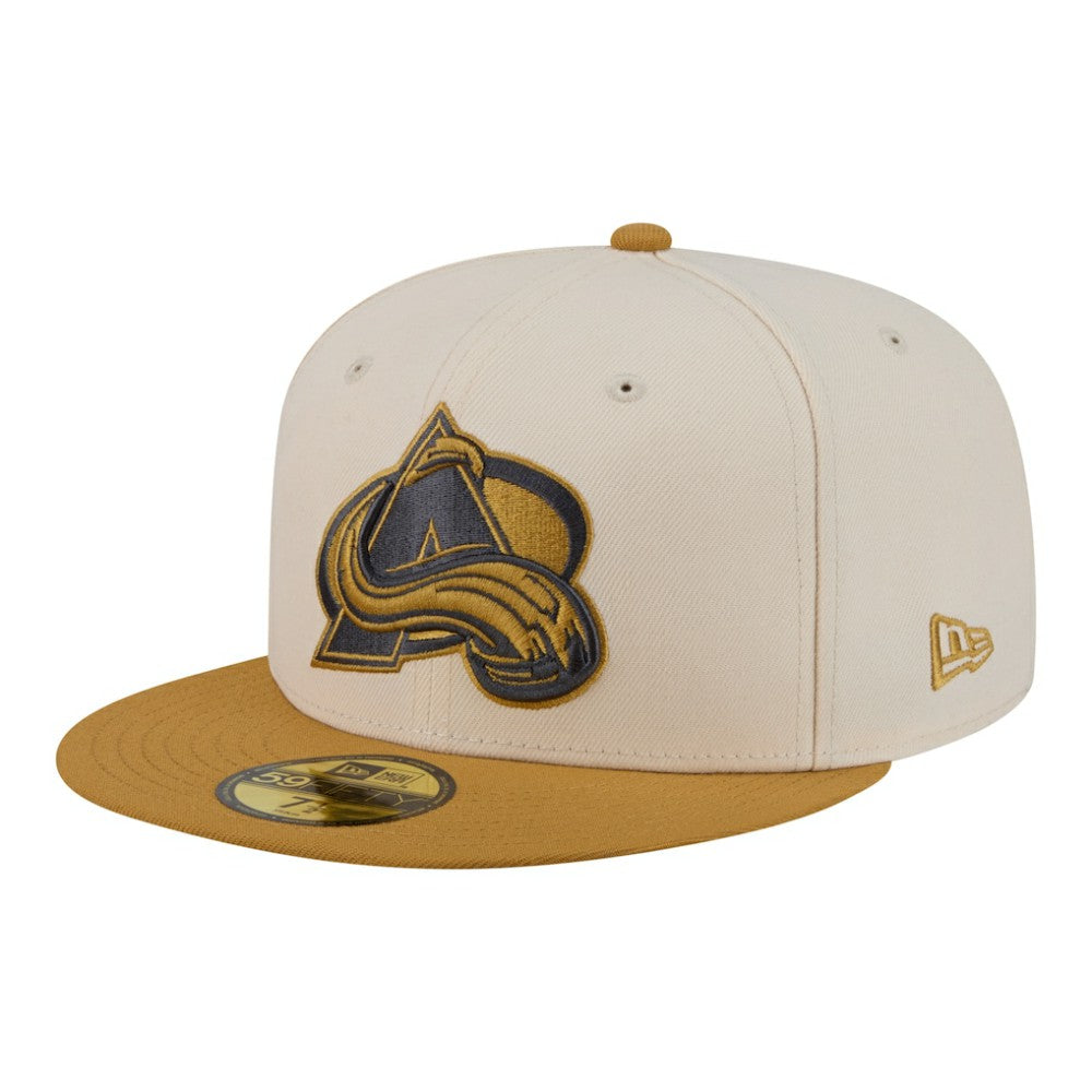 Colorado Avalanche New Era Colorpack Two-Tone 59FIFTY Fitted Hat - Cream/Tan - NHL 203294178