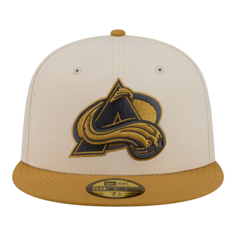 Colorado Avalanche New Era Colorpack Two-Tone 59FIFTY Fitted Hat - Cream/Tan - NHL 203294178