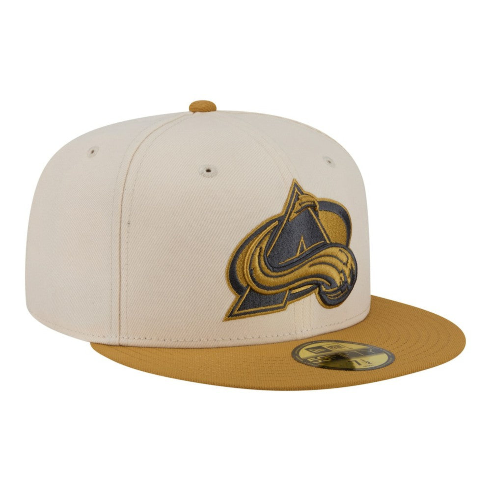 Colorado Avalanche New Era Colorpack Two-Tone 59FIFTY Fitted Hat - Cream/Tan - NHL 203294178
