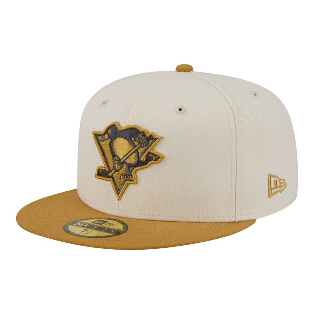 Pittsburgh Penguins New Era Colorpack Two-Tone 59FIFTY Fitted Hat - Cream/Tan - NHL 203294181