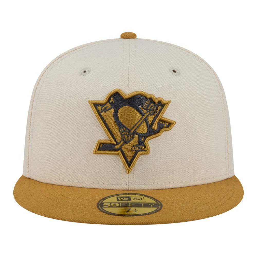 Pittsburgh Penguins New Era Colorpack Two-Tone 59FIFTY Fitted Hat - Cream/Tan - NHL 203294181