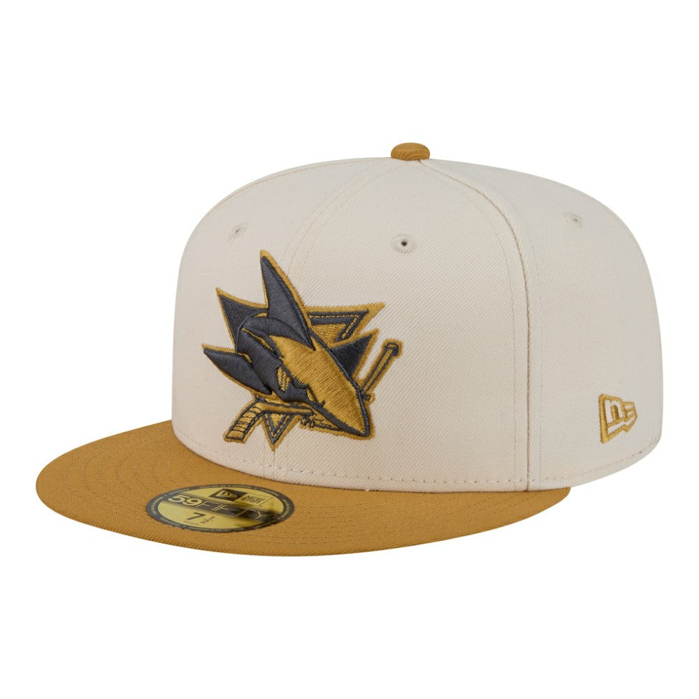 San Jose Sharks New Era Colorpack Two-Tone 59FIFTY Fitted Hat - Cream/Tan - NHL 203294183