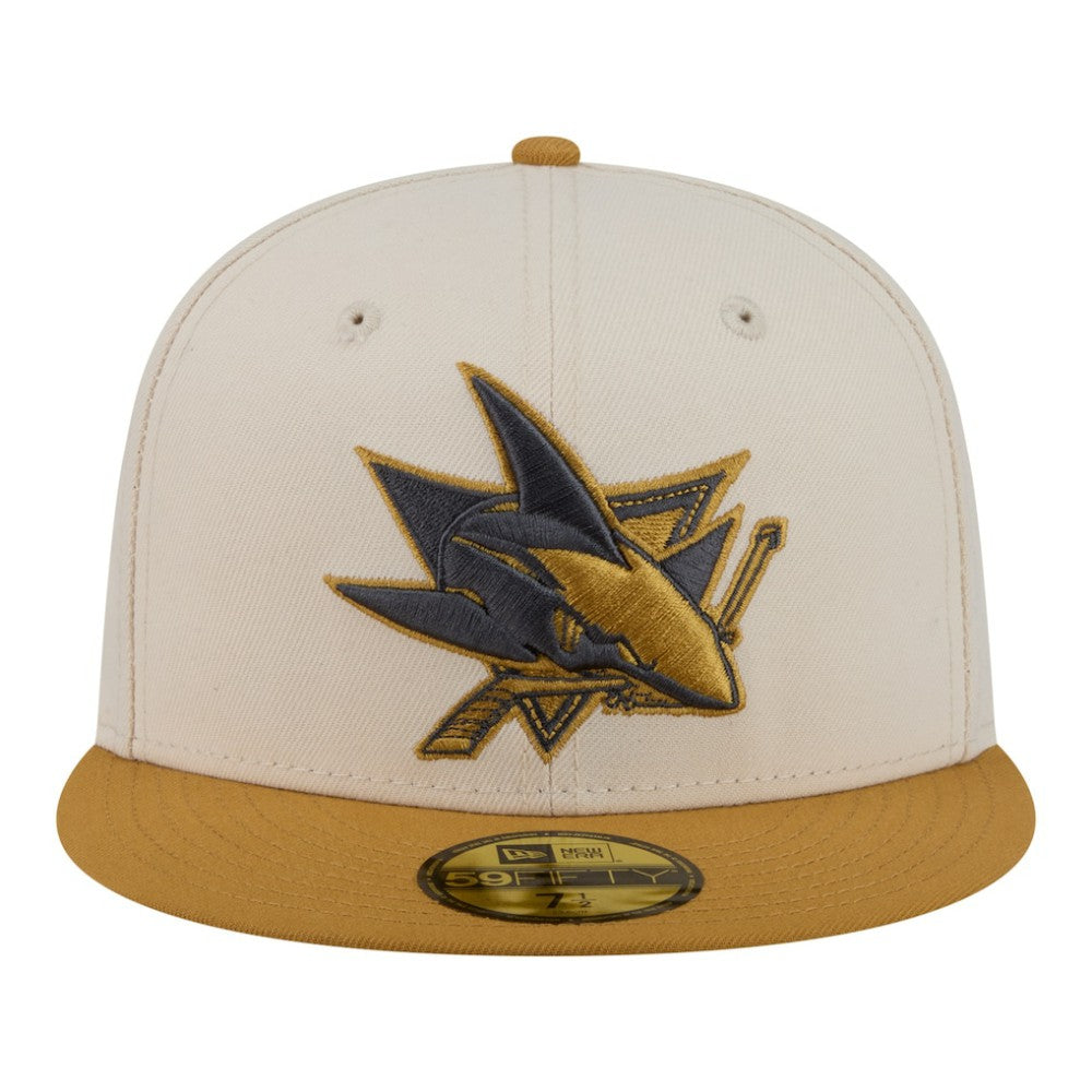 San Jose Sharks New Era Colorpack Two-Tone 59FIFTY Fitted Hat - Cream/Tan - NHL 203294183