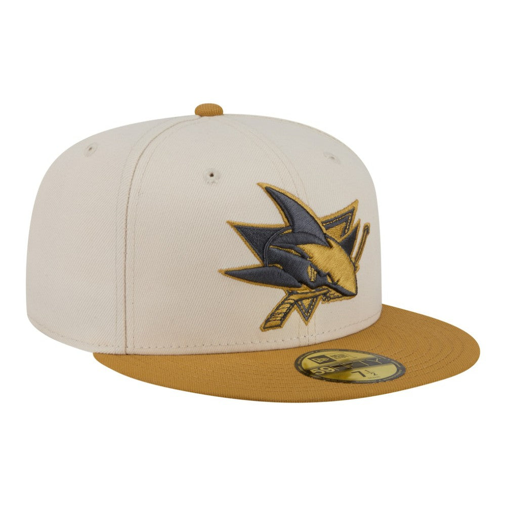 San Jose Sharks New Era Colorpack Two-Tone 59FIFTY Fitted Hat - Cream/Tan - NHL 203294183
