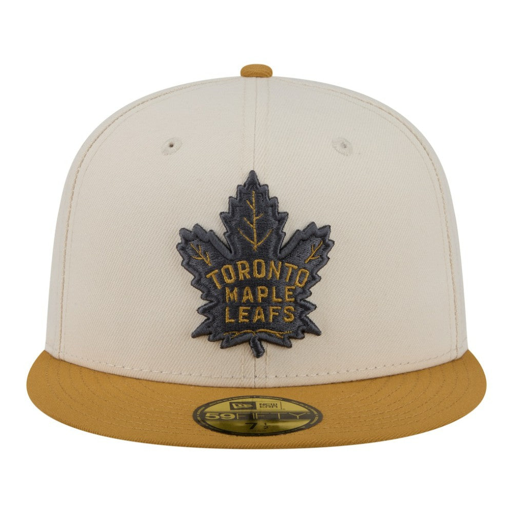 Toronto Maple Leafs New Era Colorpack Two-Tone 59FIFTY Fitted Hat - Cream/Tan - NHL 203294184