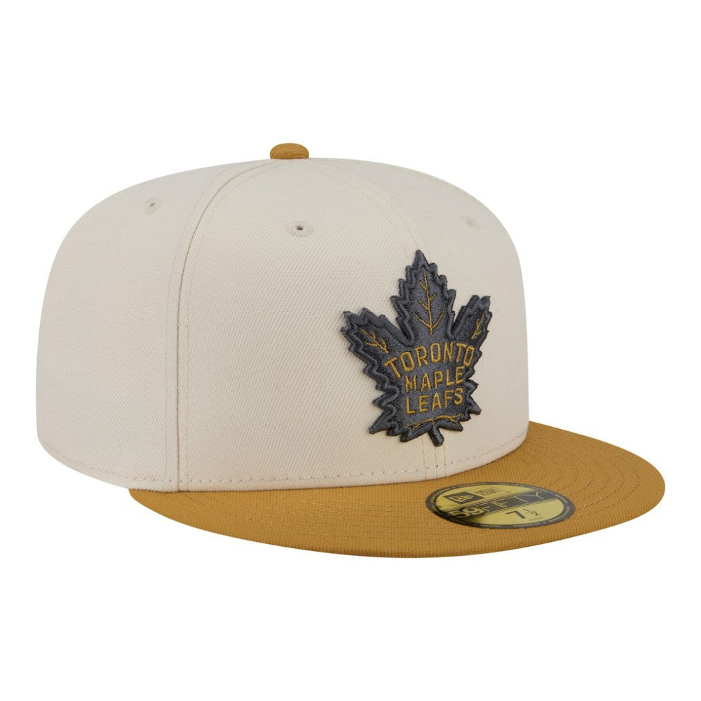 Toronto Maple Leafs New Era Colorpack Two-Tone 59FIFTY Fitted Hat - Cream/Tan - NHL 203294184