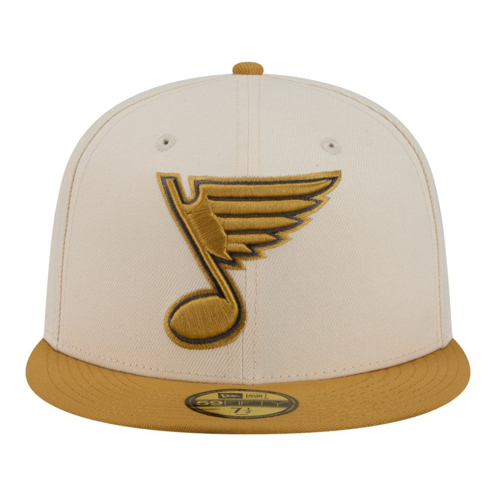 St. Louis Blues New Era Colorpack Two-Tone 59FIFTY Fitted Hat - Cream/Tan - NHL 203294190