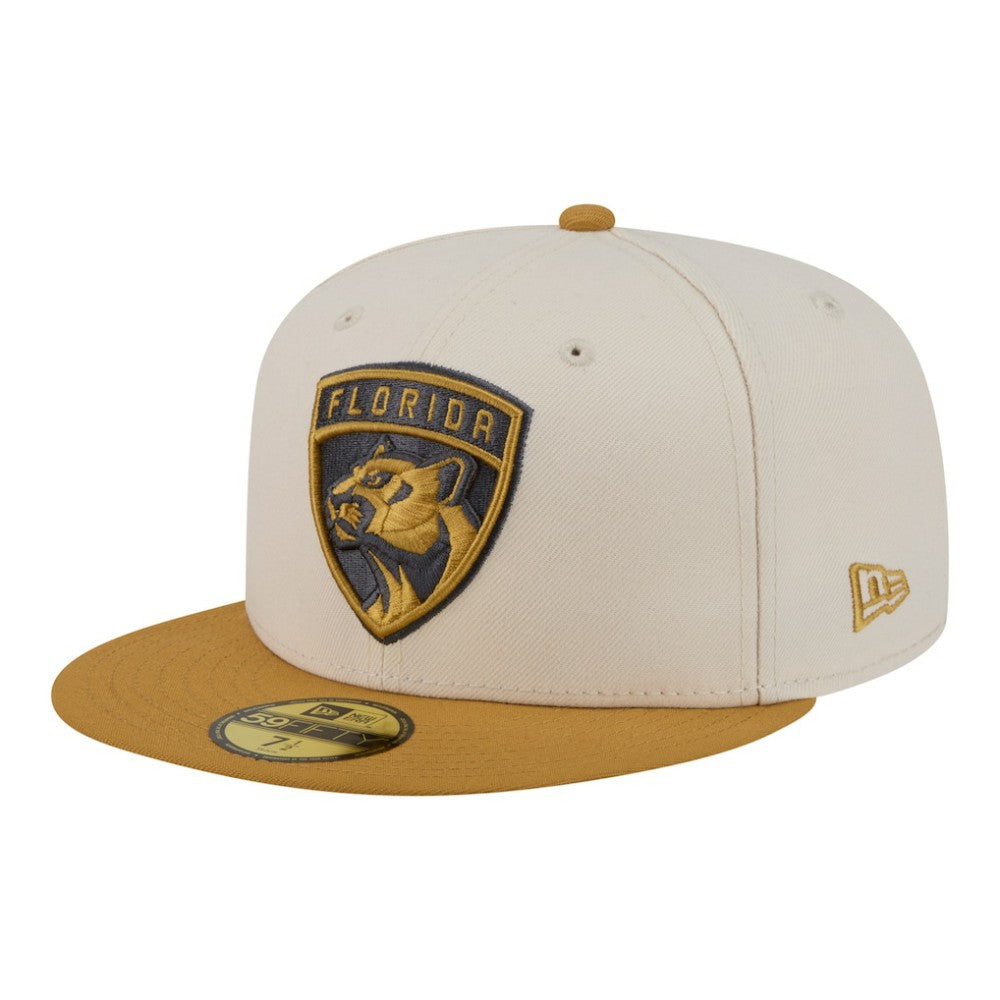 Florida Panthers New Era Colorpack Two-Tone 59FIFTY Fitted Hat - Cream/Tan - NHL 203294199
