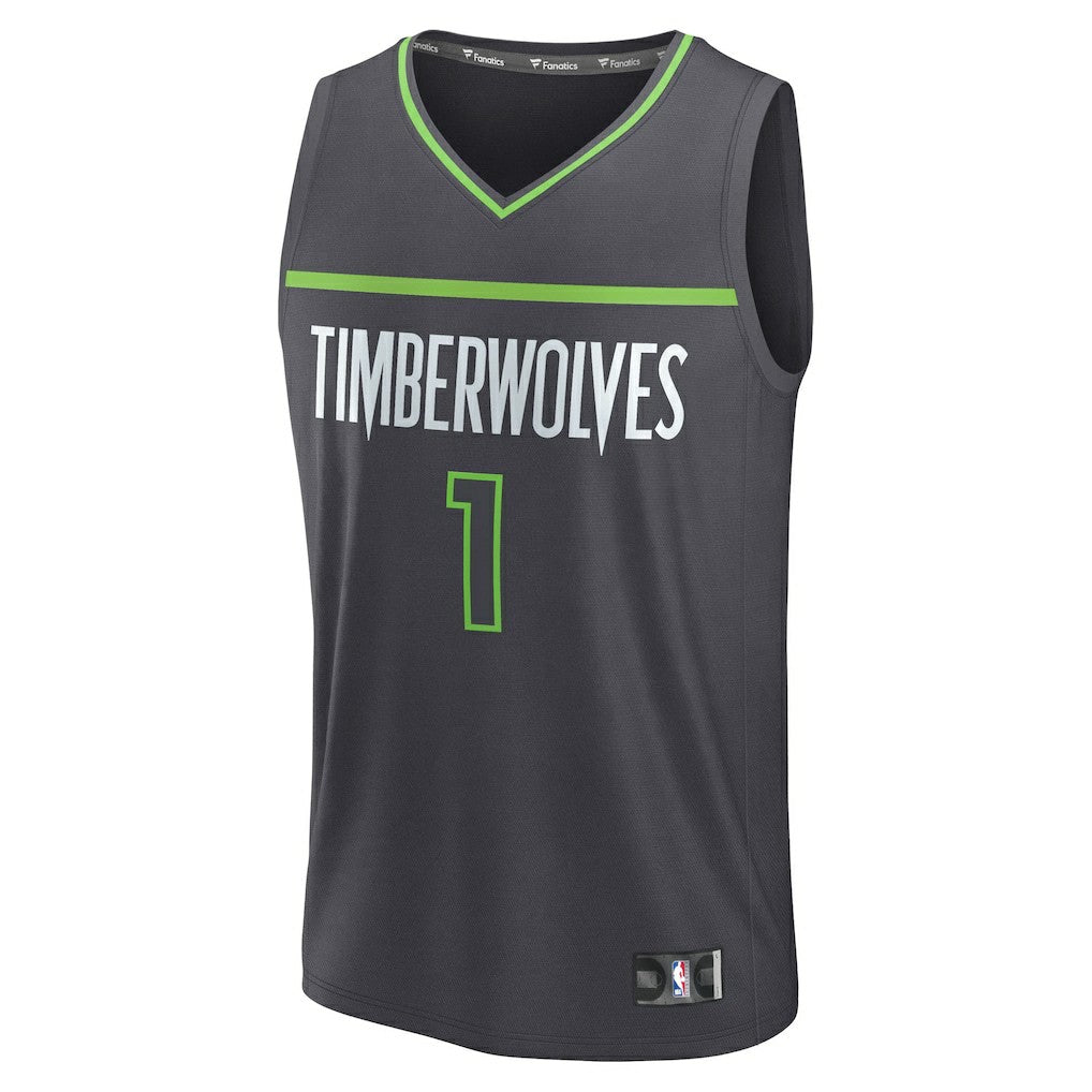 Terrence Shannon Jr. Minnesota Timberwolves Fast Break Replica Jersey Statement Edition Anthracite | Fanatics online