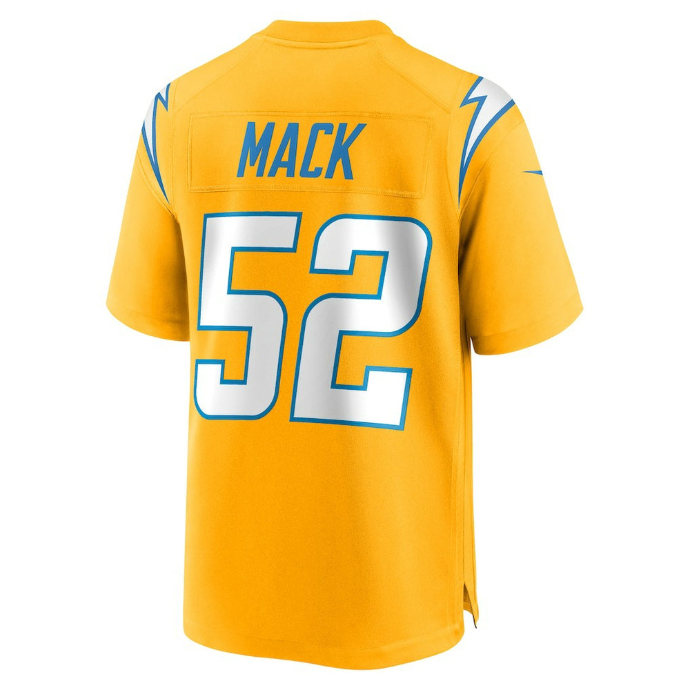 Nike Khalil Mack Los Angeles Chargers Alternate Charger Power Game Player Jersey Gold
