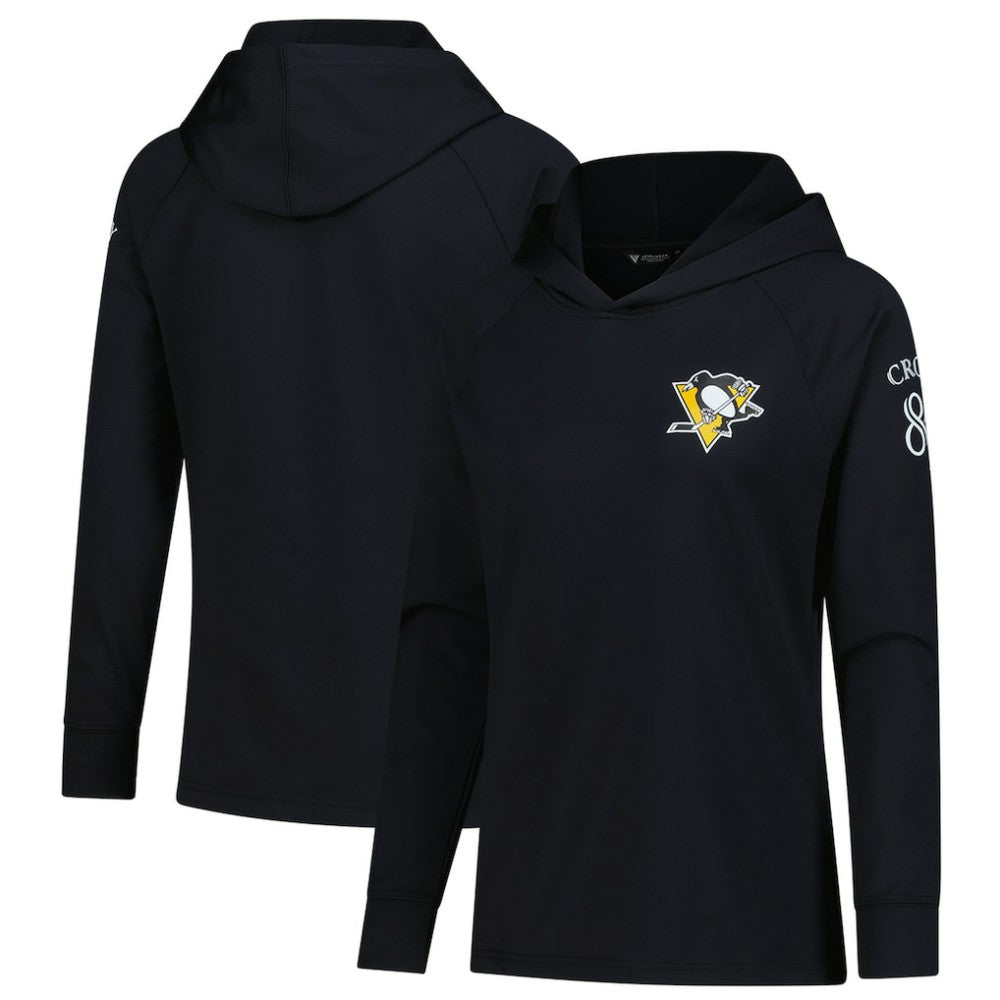 Sidney Crosby Pittsburgh Penguins Levelwear Women's Impression Name & Number Raglan Hoodie - Black - NHL 203294811