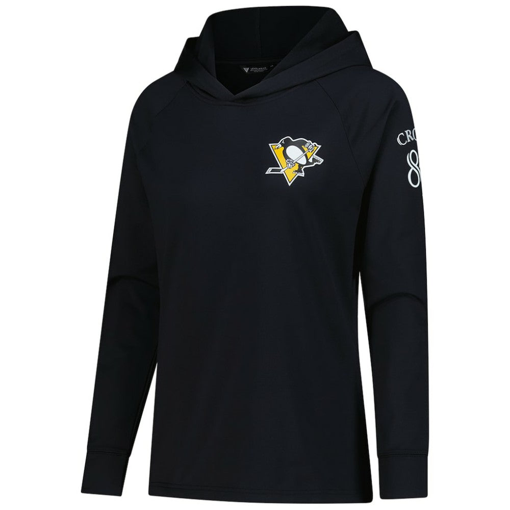 Sidney Crosby Pittsburgh Penguins Levelwear Women's Impression Name & Number Raglan Hoodie - Black - NHL 203294811