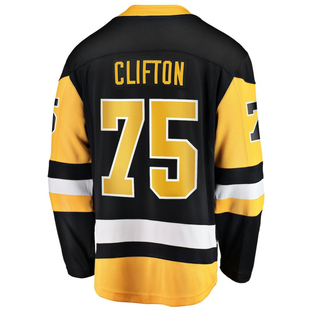 Connor Clifton Pittsburgh Penguins Fanatics Home Breakaway Jersey - Black - NHL 203295001