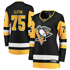 Connor Clifton Pittsburgh Penguins Fanatics Women's Home Breakaway Jersey - Black - NHL 203295002