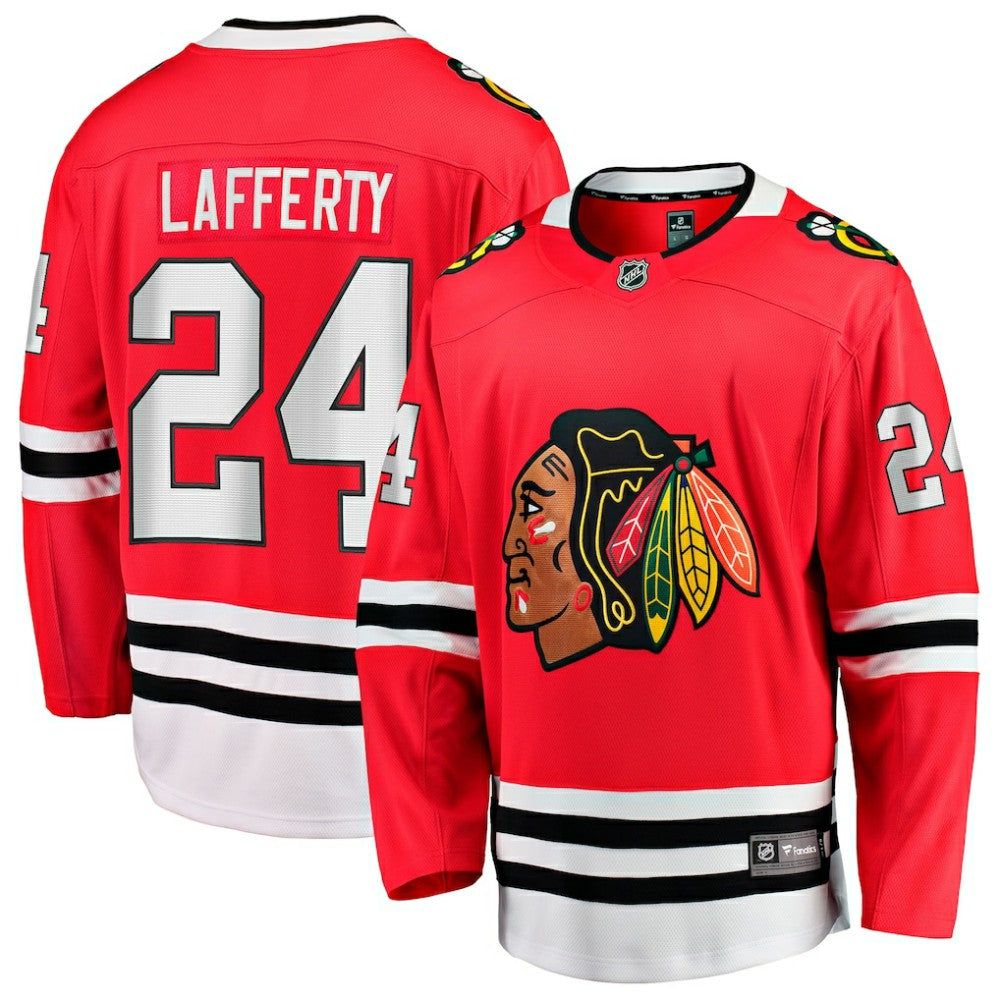 Sam Lafferty Chicago Blackhawks Fanatics Home Breakaway Jersey - Red - NHL 203295003