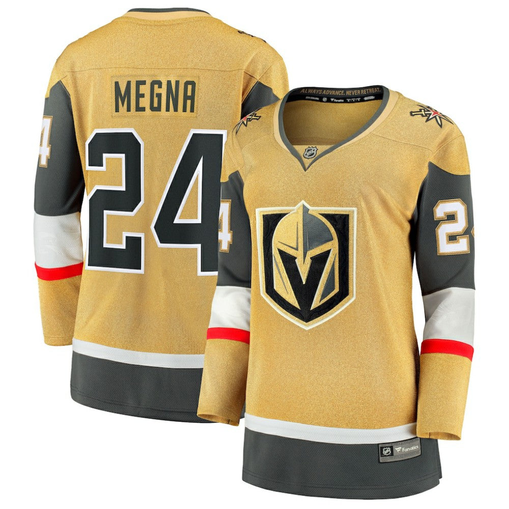 Jaycob Megna Vegas Golden Knights Fanatics Women's Home Breakaway Jersey - Gold - NHL 203295011