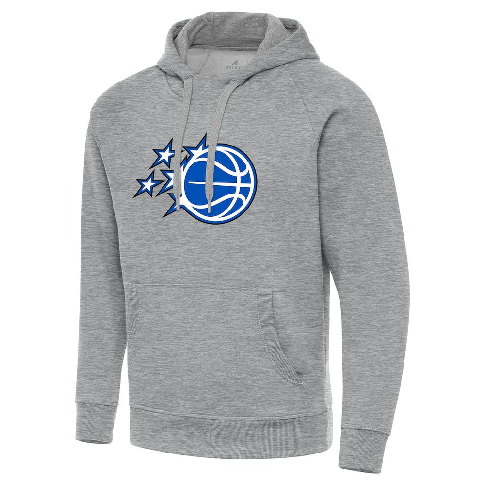 Orlando Magic Antigua New Logo Victory Pullover Hoodie Heather Gray