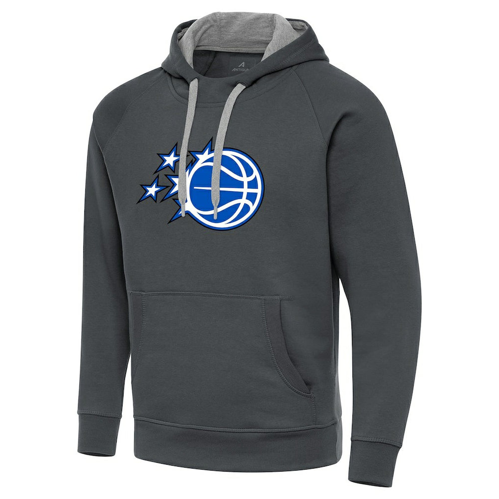 Orlando Magic Antigua New Logo Victory Pullover Hoodie Charcoal