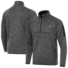 Orlando Magic Antigua New Logo Fortune Quarter-Zip Pullover Jacket Heather Black